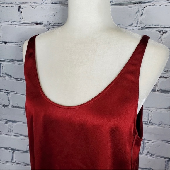Wilfred Le Fou Red Satin Sleeveless Top - Picture 4 of 6